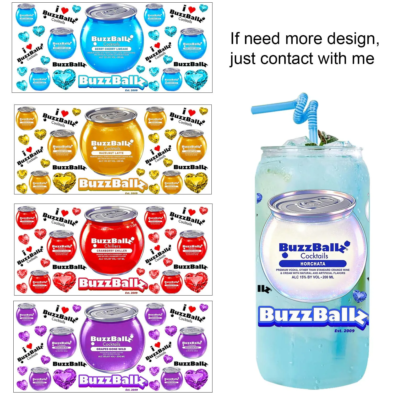 1/5pcs bundle Adult Cocktail Style easy peel waterproof DIY Decoration Decals 3D transfers uvdtf stickers 16oz uv dtf cup wraps
