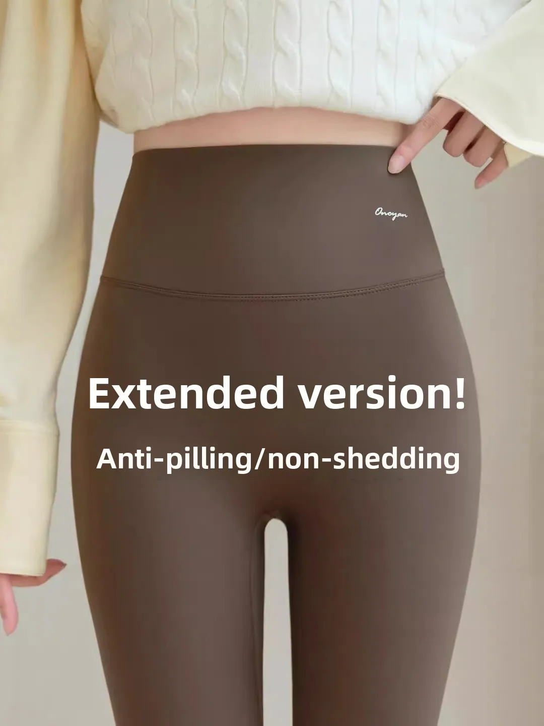 

Victoria Extended Thiened High Waist arkskin Yoga Pants Women's Autumn Winter New Sle Outerwear Fce Lined Belly Slim...