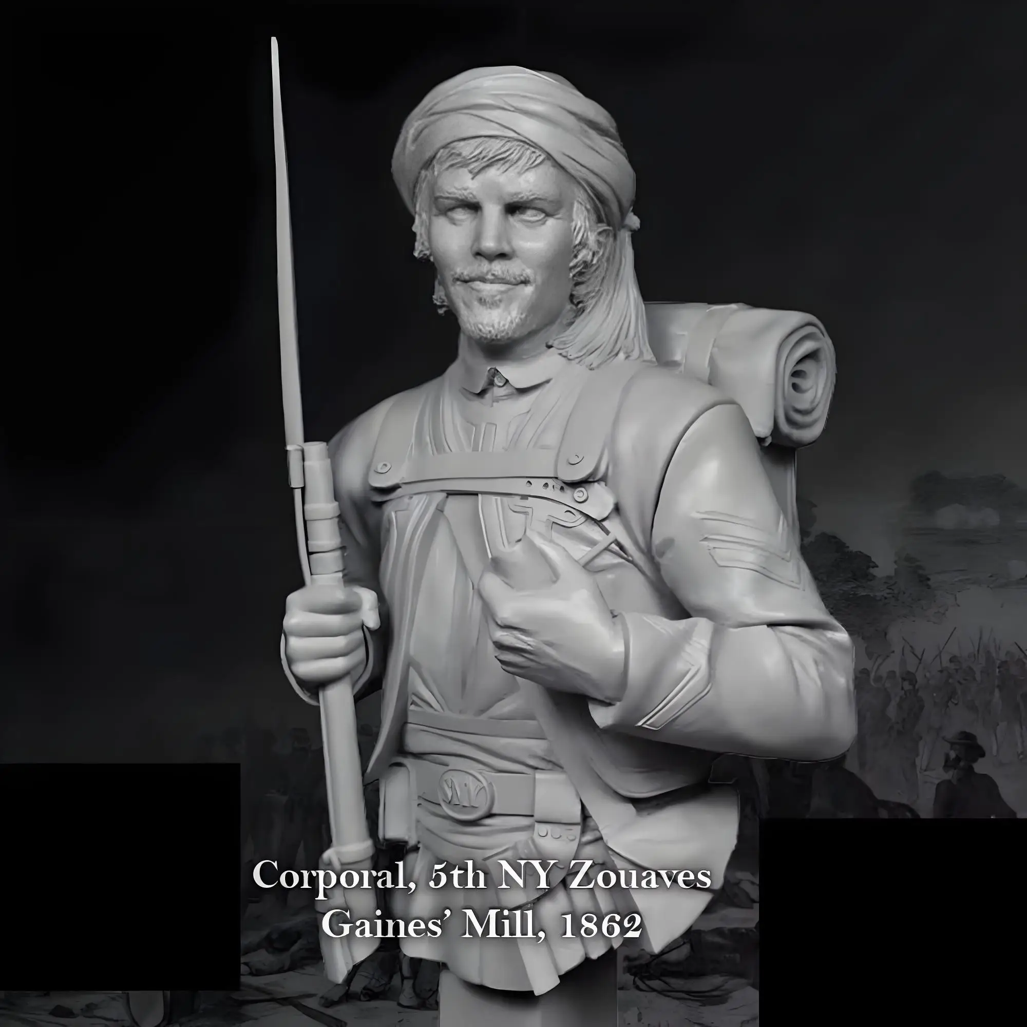 

1/12 New York 5th Infantry Regiment Action Figure, Military Theme, Unpainted Kit