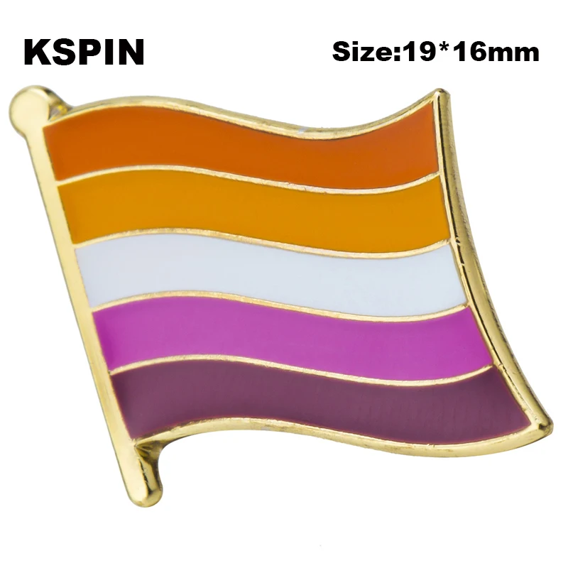 Pin de insignia de bandera de arco iris LGBT para mujer, broche de solapa de progreso, pines de Orgullo Gay lésbico, bolsa de ropa, solapa de