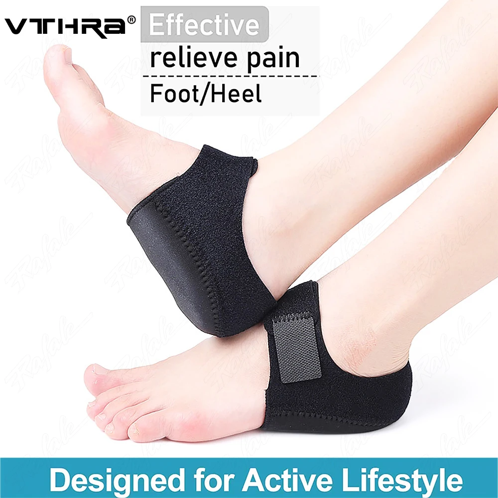 VTHRA Tendonitis Foot Fatigue Relieve Heel Protectors Heel Pain Cushion New Arch Inserts Shock Absorption Pads Foot Care Insoles