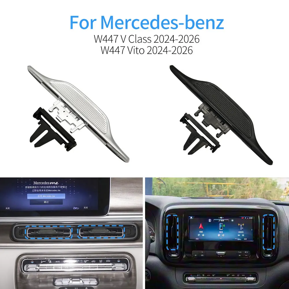 

Для Mercedes W447 W448 Автомобильная передняя вентиляционная решетка переменного тока, аксессуар для ремонта выхода кондиционера для Benz Vito V Class V260 2024-2026