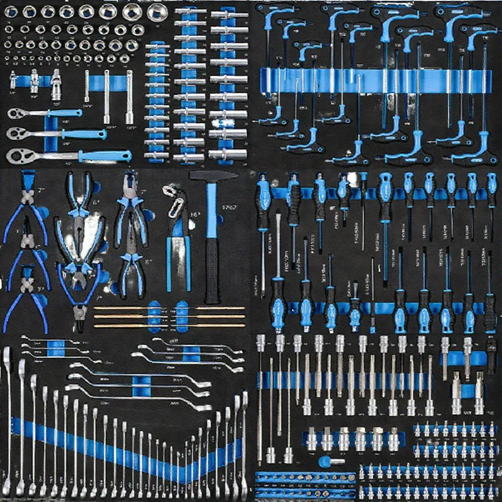 

High Quality European Market CRV Hand Tool Sets 300pcs+ in Foam Packed Boxes Includes Grinder Shovel Sprayer Scraper Home Repair