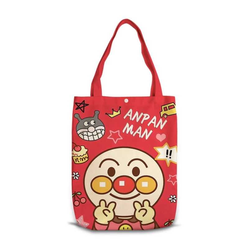 IVYYE 1PCS Anpanman S8871 Fashion Anime Canvas Shoulder Bags Casual Shopping Bag Cartoon Tote Handbag Travel Girl Gift