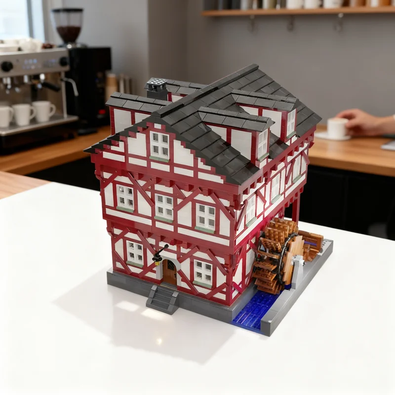 

4730pcs MOC Timber Framed Mill Castle Model Building Blocks Toy Gift Creative Display Collectible Desk Premium Adult Kids Home