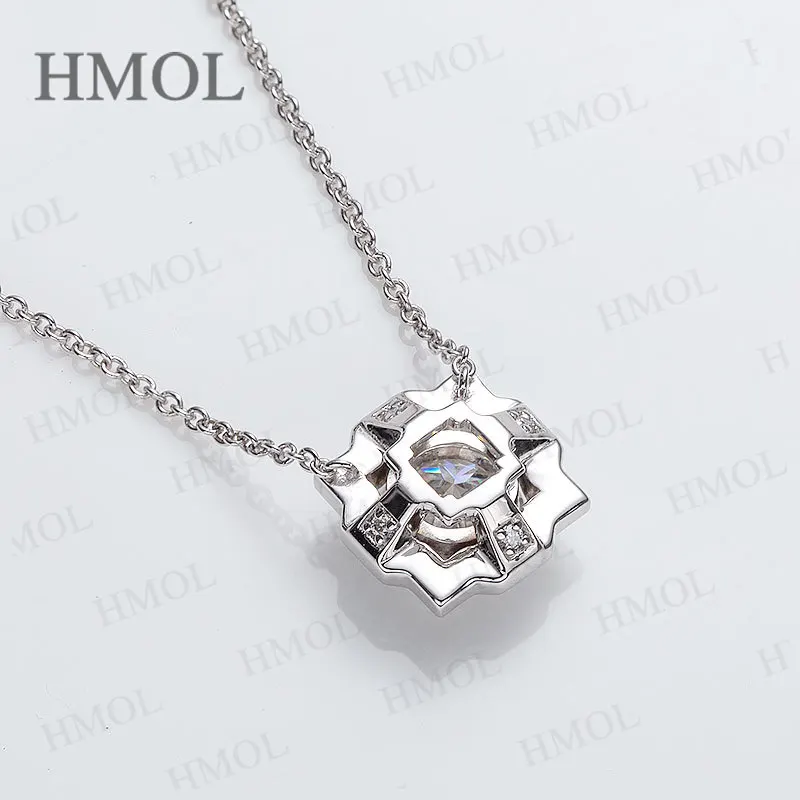 6.5 مللي متر 1CT جولة مويسانيتي قلادة قلادة D اللون مع GRA VVS1 925 فضة مجوهرات الأزياء للنساء هدايا عيد ميلاد