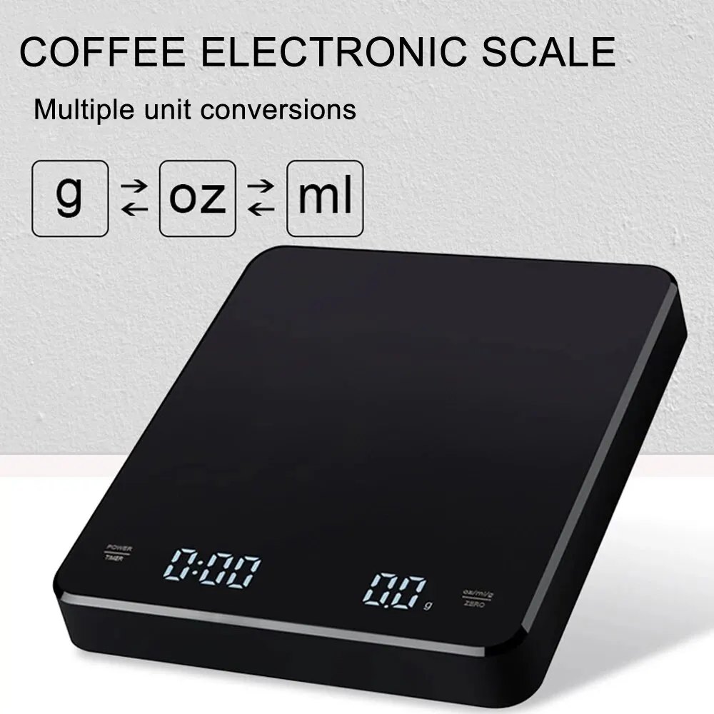 Digital Coffee Scale With Timer Usb Charging Coffee Scale High-Precision Electronic Scale For Kitchen Coffee Bar Touch Screen