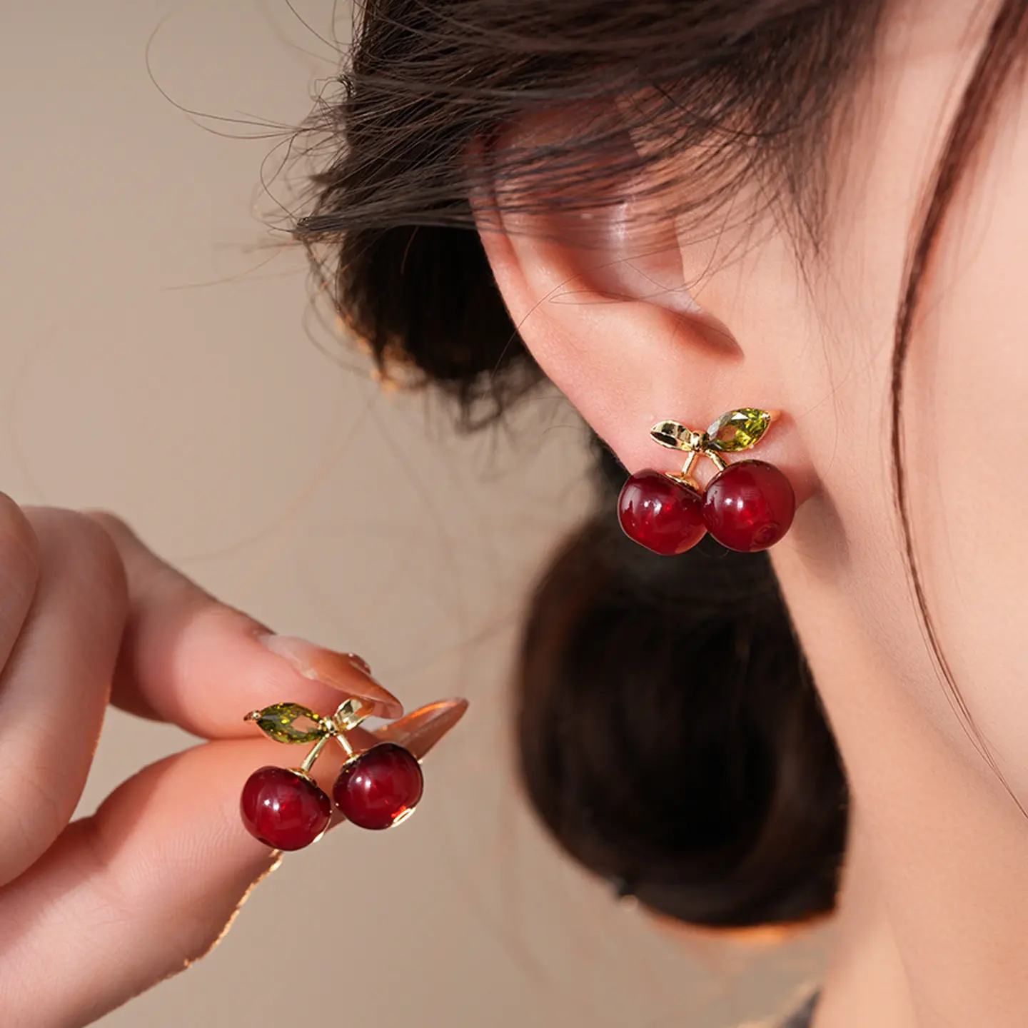 Red Cherry Resin Imitation Fruit Pendant Earrings For Womens 2026 New Design Sweet Ears Jewelry Unusual Accessories for Girls