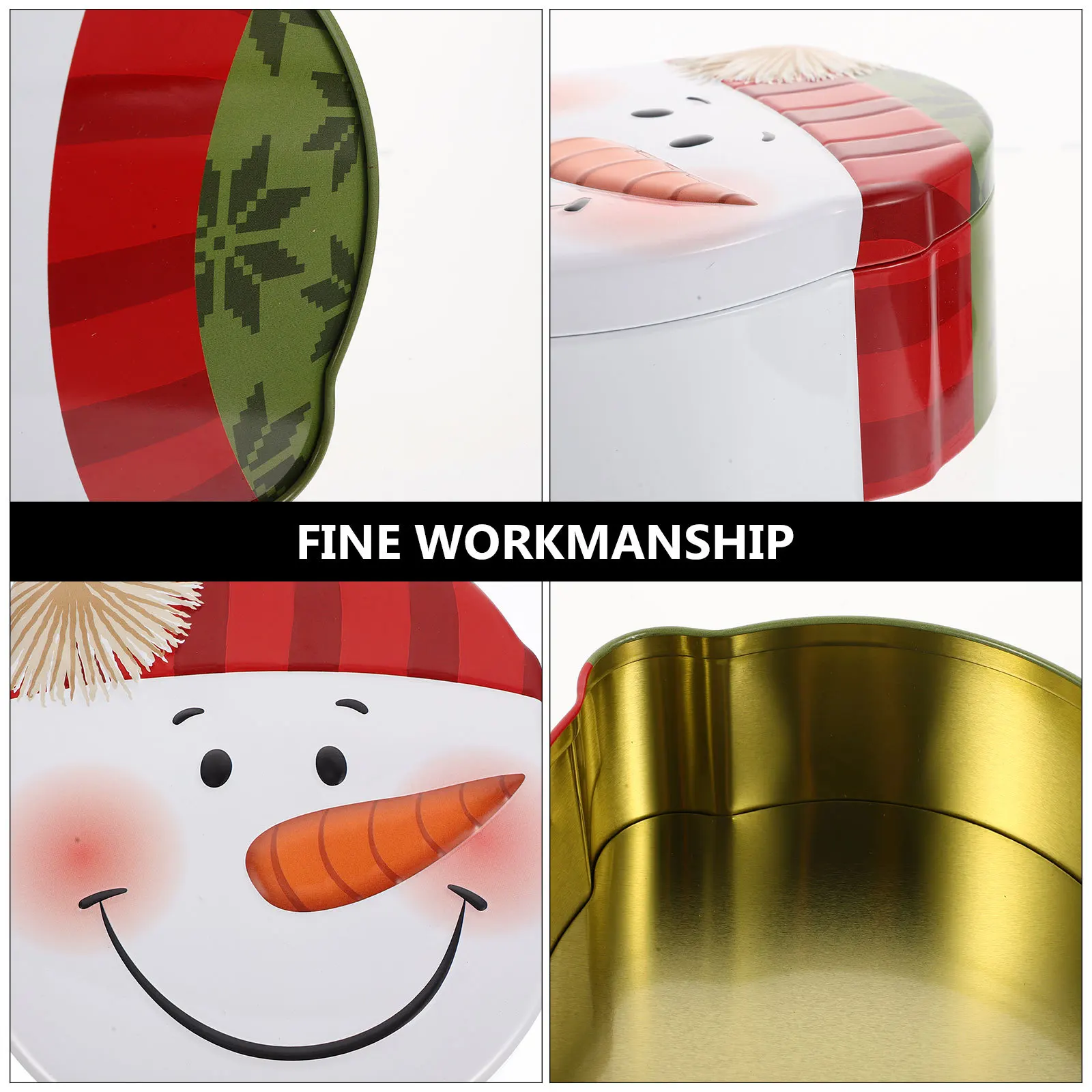 

Christmas Candy Box Iron Tinplate Storage Container For Biscuit Chocolate Gift Packaging Xmas Party Supplies Metal Case