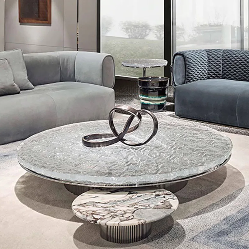 Corner Marble Coffee Table Bedroom Balcony Luxury Funky Round Side Coffee Table Nesting Wohnzimmer Tisch Living Room Furniture