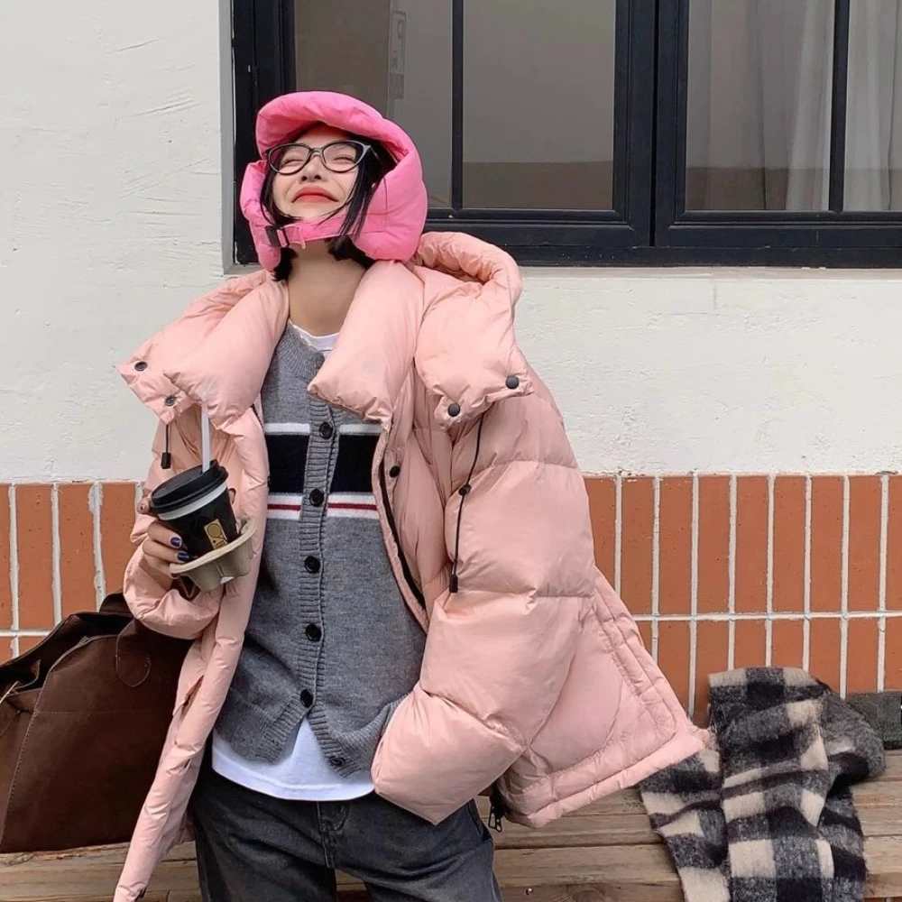 

Hooded White Duck Down Coat Lady Waterproof Thick Warm Fashion Winter Women Parkas Puffer Jacket Overcoat Down Jacket Female