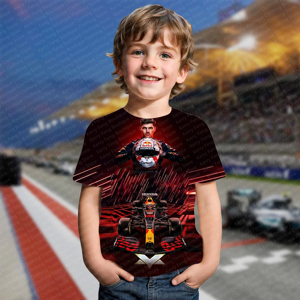 Netherlands Verstappen 3D printed pattern kids adult T-shirt short sleeved summer F1 racing fan trend T-shirt