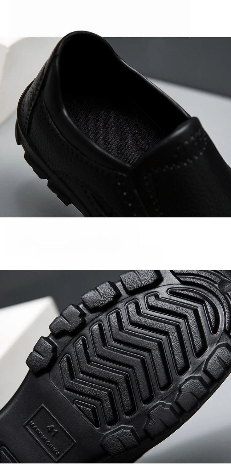 Kochschuhe für Herren, wasserdicht und ölbeständig, Küchenarbeitsschuhe, ultraleichte, rutschfeste EVA-Freizeitschuhe mit weicher Sohle für Herren, Gartenschuhe – Detail 5