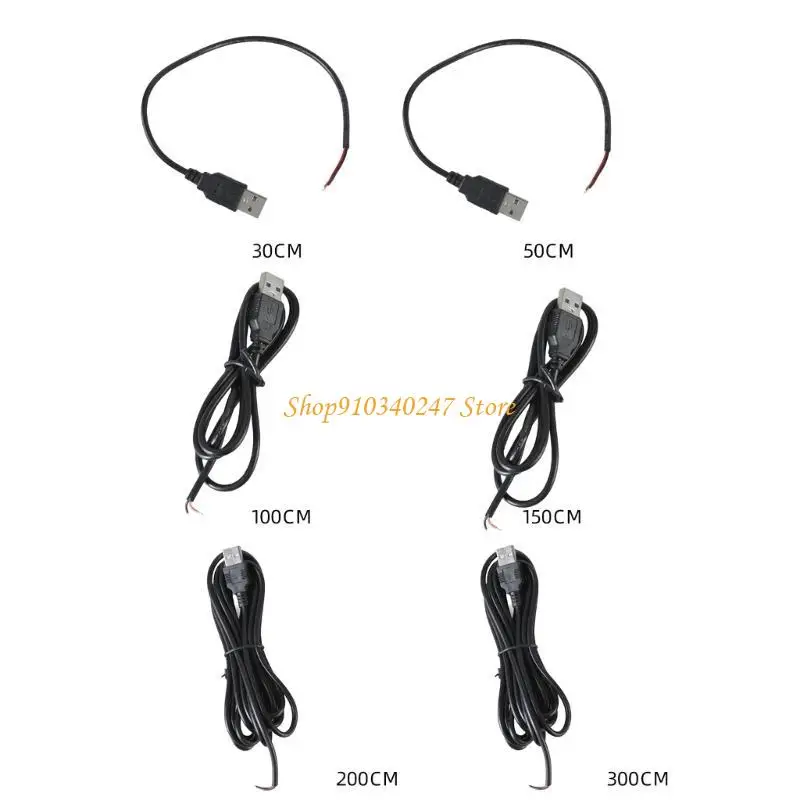 Q22A USB -мужчина до 2PIN Power Extension Extension Line Line USB DIY DIY COGTAL Power Wire