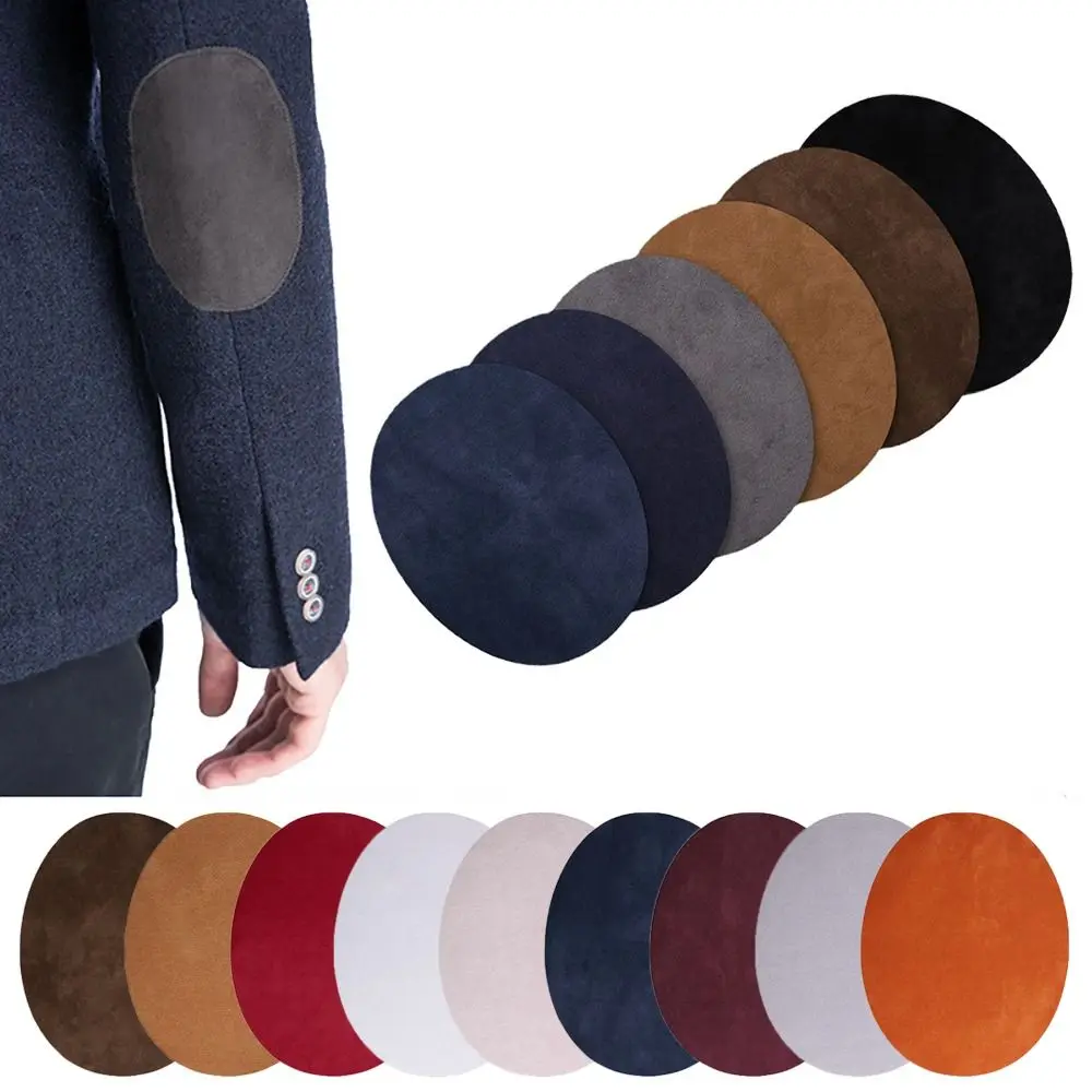 Oval Suede Fabric Patch Bag Clothing Accessories Iron-on Suede Iron On Patches Elbow Patches T Shirt