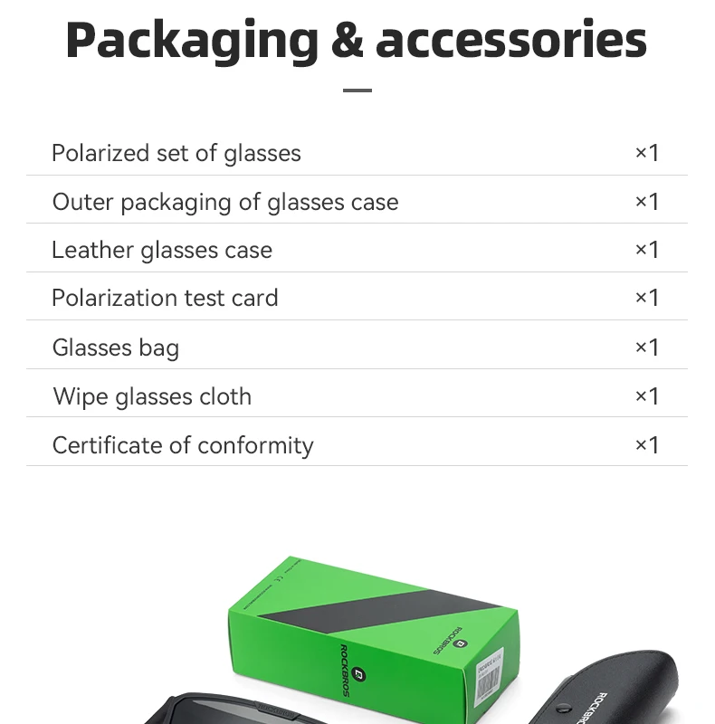 ROCKBROS Polarisierte Brille Outdoor Sonnenbrille Angeln Blendung Leichte Fahren Fahrrad Sonnenbrille Sport Radfahren Brille – Detail 31