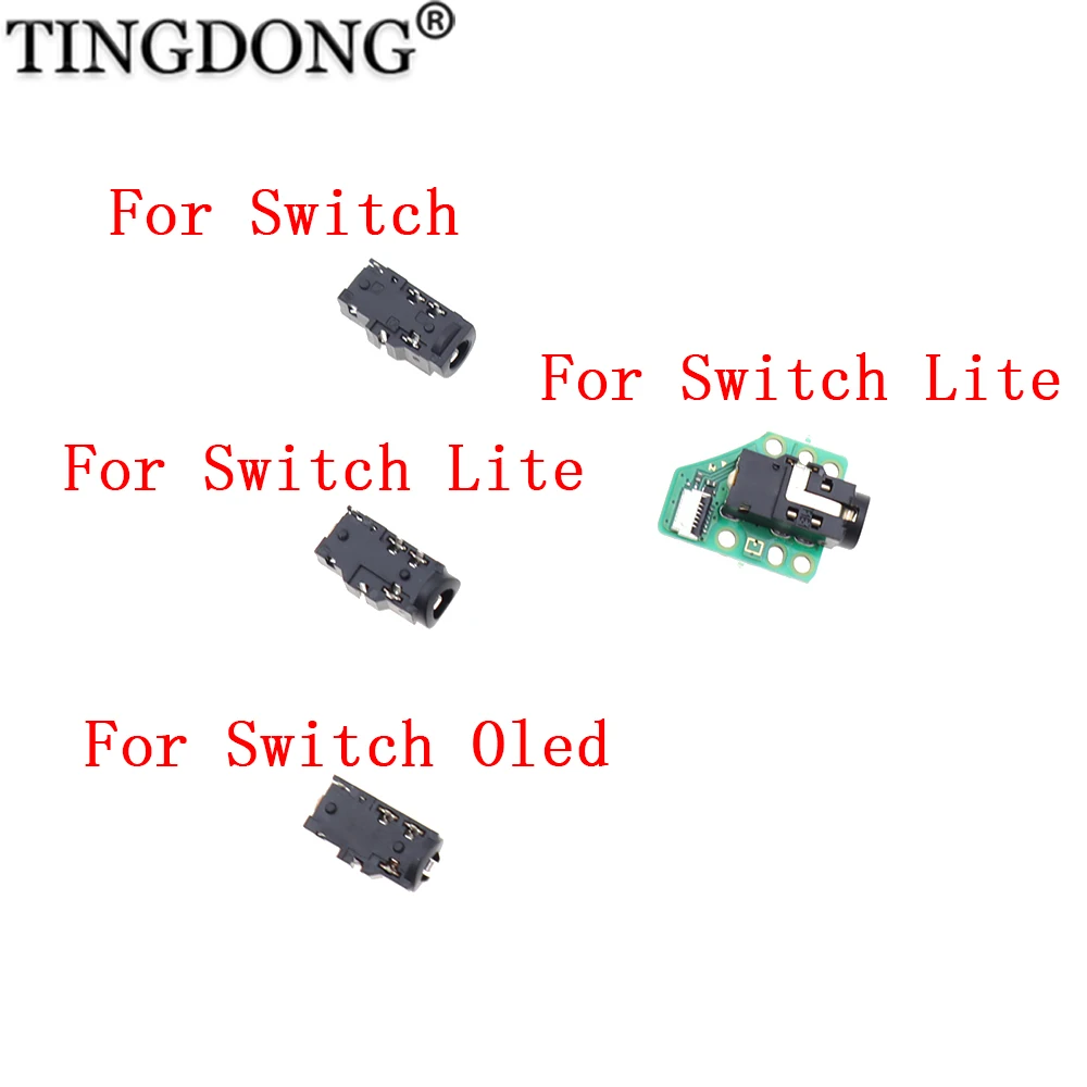 2pcs Earphone Adapter Port Socket For Switch Lite Oled Controller Jack Plug Port For Repair Part