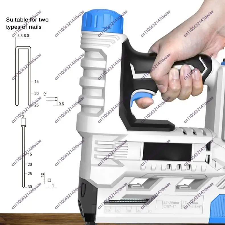 

Lithium Electric Nail Gun Suitable For Indoor Decoration And Fixing Wires Both Straight And U-Shaped Nails Rechargeable Tool