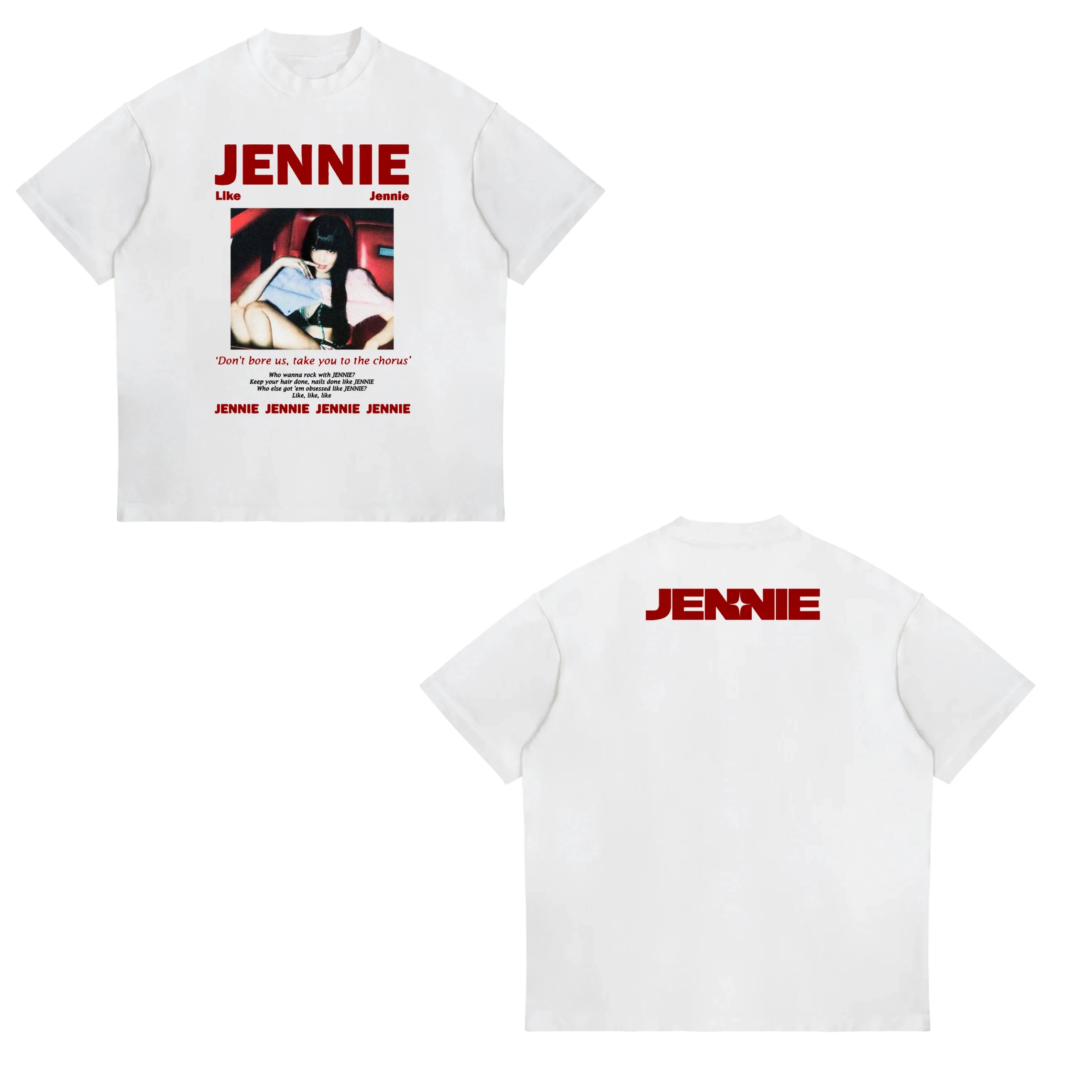 Hoge kwaliteit zoals JENNIE Ruby Album Single Tour 2026 bedrukte T-shirts met korte mouwen Unisex Fashion T-shirt Heren Dames Katoenen Tops