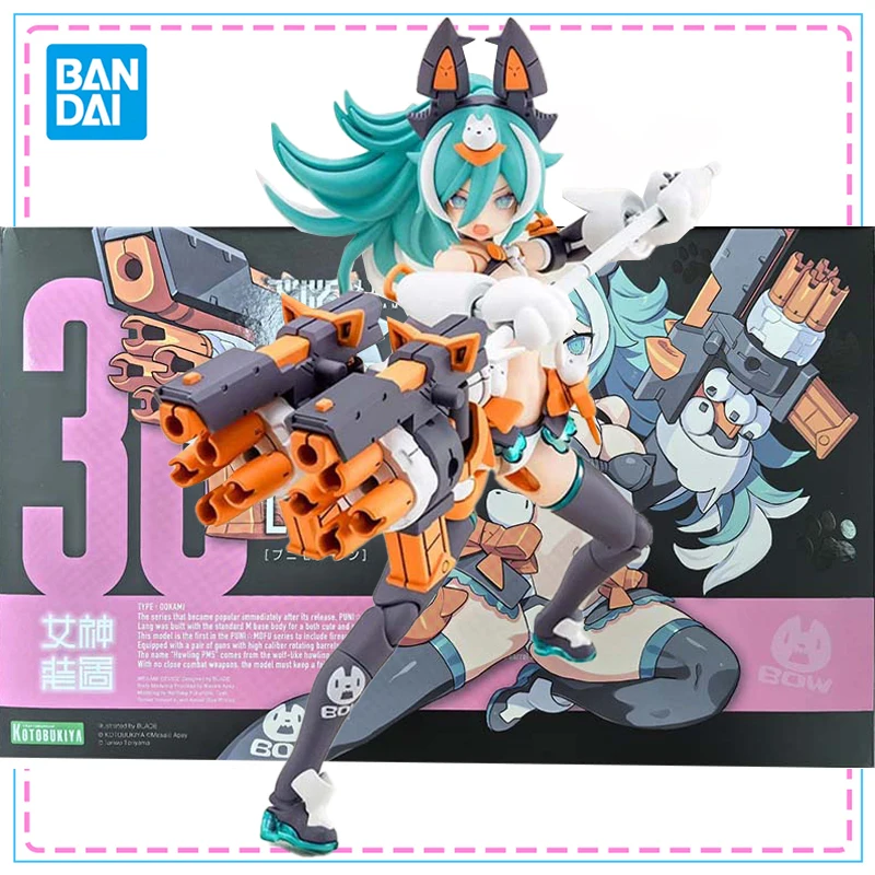

Kotobukiya Genuine Megami Device Model Kit Puni Mofu Lang Anime Figure Building Kit Mobile Suit Girl Action Figures Boys Toys