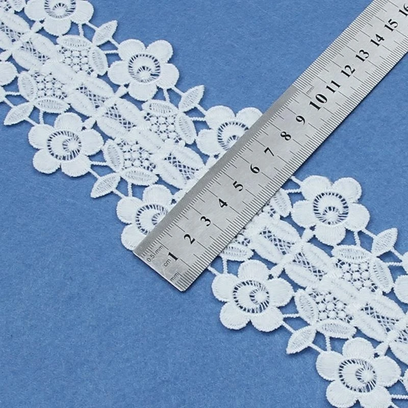 

R1WE Кружевная тканая лента шириной 10 ярдов, белая кружевная отделка и украшения, сделай сам, ручная работа