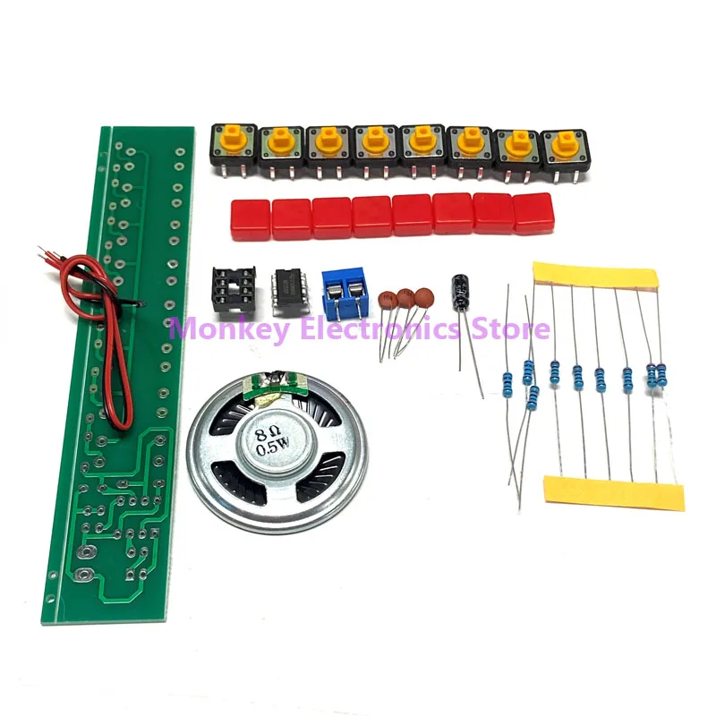 DIY NE555 Electronic Piano Loose Parts Eight Note Electronic Piano Electronic Building Kit DIY Fun Building