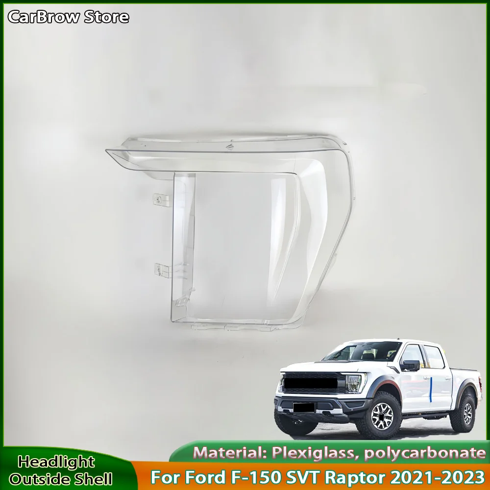 

For Ford F-150 SVT Raptor 2021-2023 Front Lamp Shade Headlight Mask Shell Transparent Cover Lens Replace The Original Lampshade