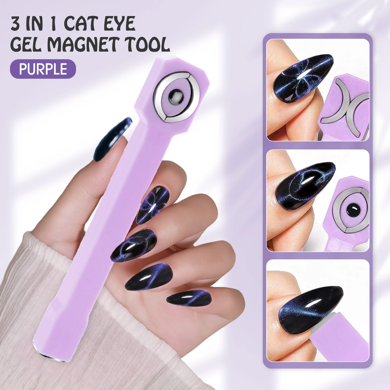 3-in-1-Nagelmagnet-Werkzeug, starker Katzenaugen-Magnet für Nägel, Gel-Nagellack, 3-in-1-Cateye-Magnetwerkzeug für Nagelkunst – Detail 1