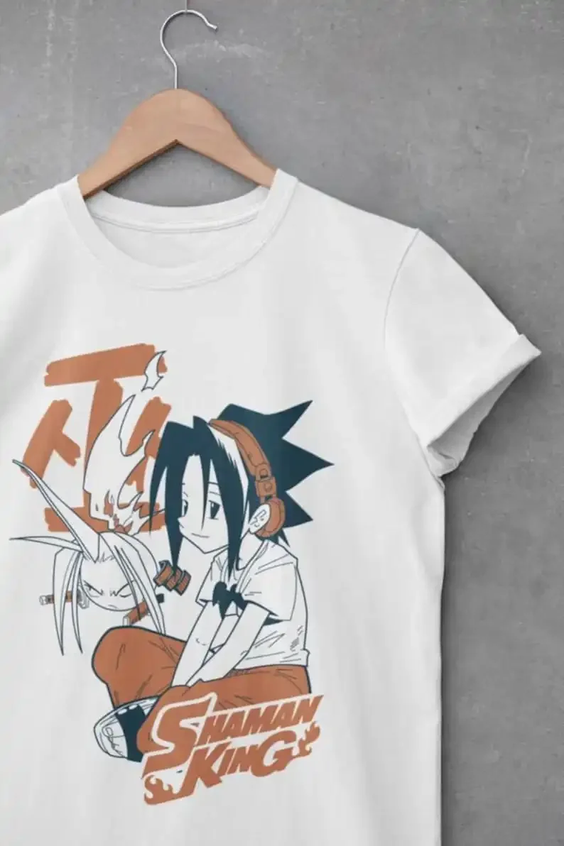 Shaman King Yoh Asakura T-Shirt  100% Cotton Tee  Men's Women's