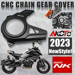 NEW DEGIN Front Chain Cover For CFMOTO 800NK NK800 C22 2023- Motorcycle CNC Aluminum Transparent Chain Gear Protective Cap