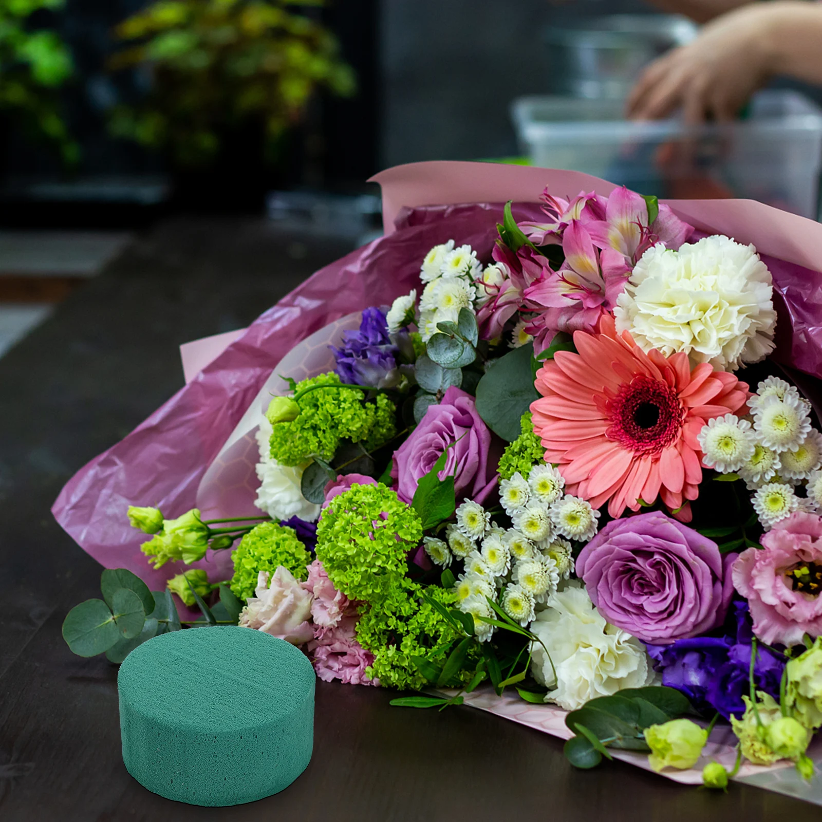 

6 pcs Round Column Floral Foam Strong Water Absorption For Wedding Birthday Party Decor Diy Flower Arrangement Kit