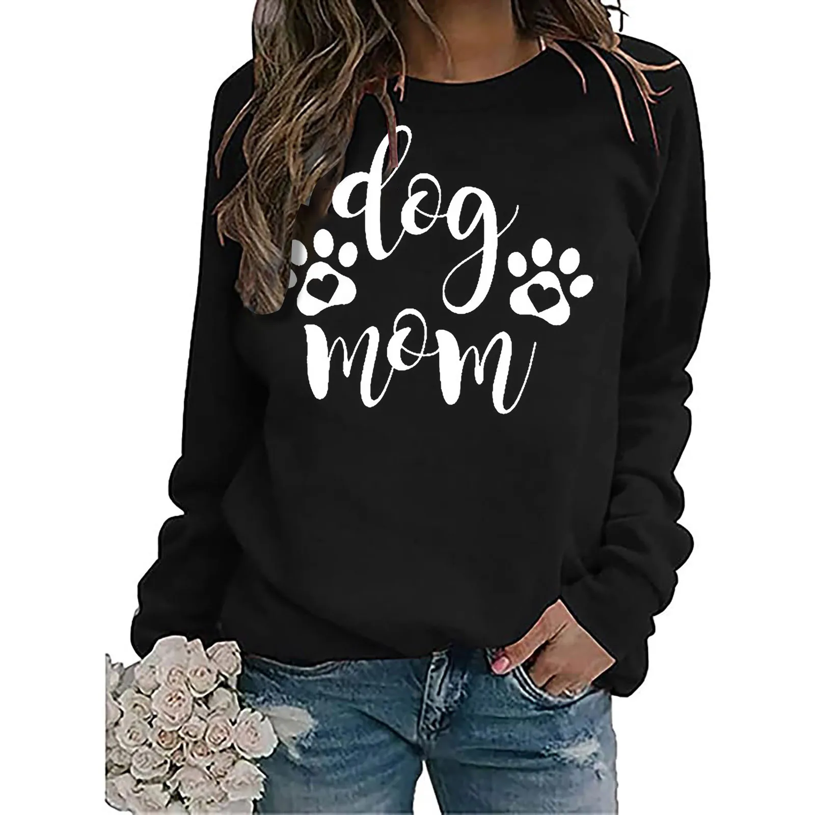 

Super Soft Hoodie Women Womens Autumn Winter Casual Comfortable Stylish Letter Print Long Sleeve Round Neck Hoodie Gnome