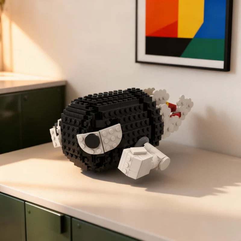 269 piezas MOC Figura de exhibición Bullet Bill, Bloques de construcción modelo Mario Bros, Decoración para estantería, Decoración para el hogar, Decoración para escritorio de oficina, Regalo para él