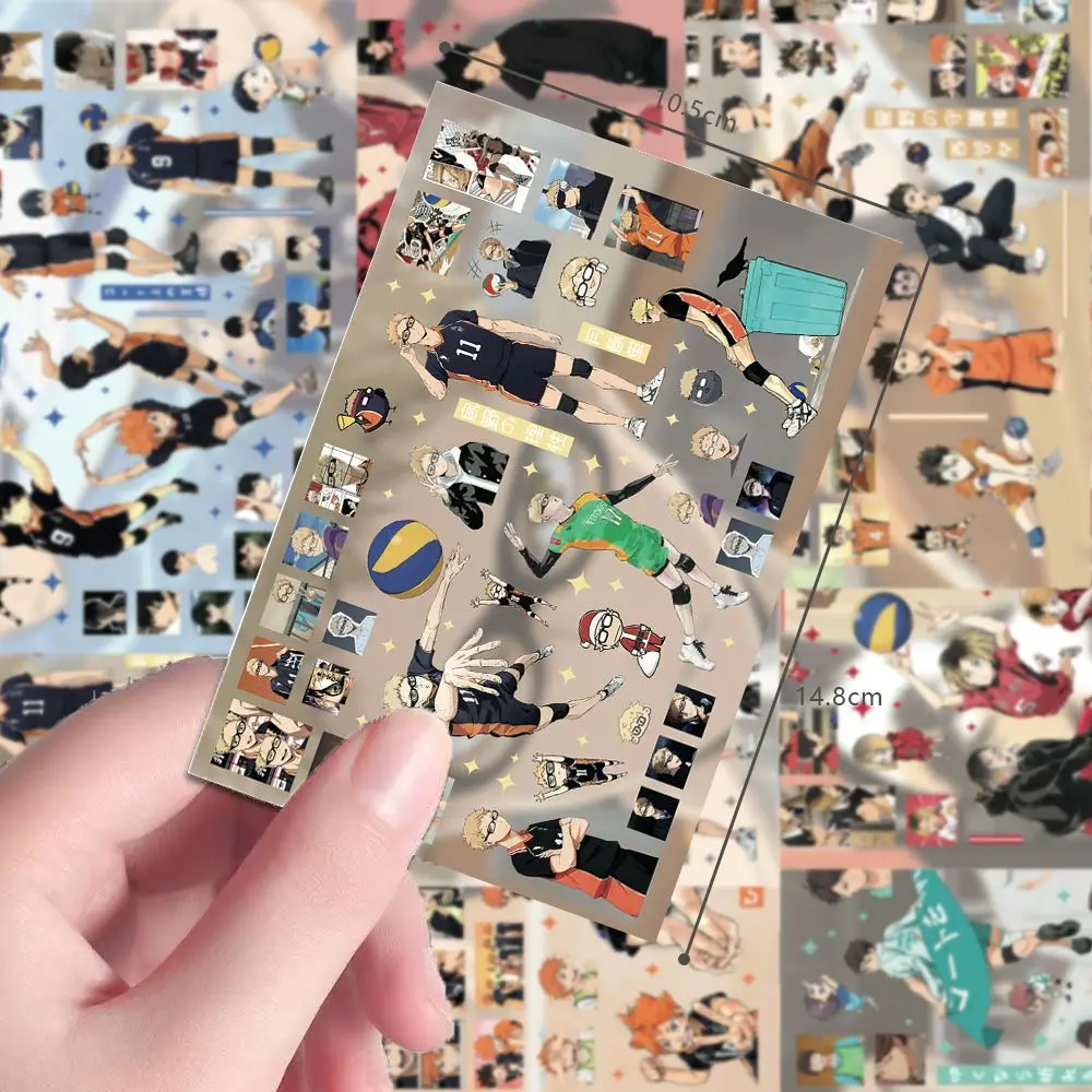 8 Stück Haikyuu!! Cut Line Aufkleber, Trendige Ästhetische Ins-Style Minimalistische Journal-Materialien, Wasserfeste Deko-Sticker – Detail 3