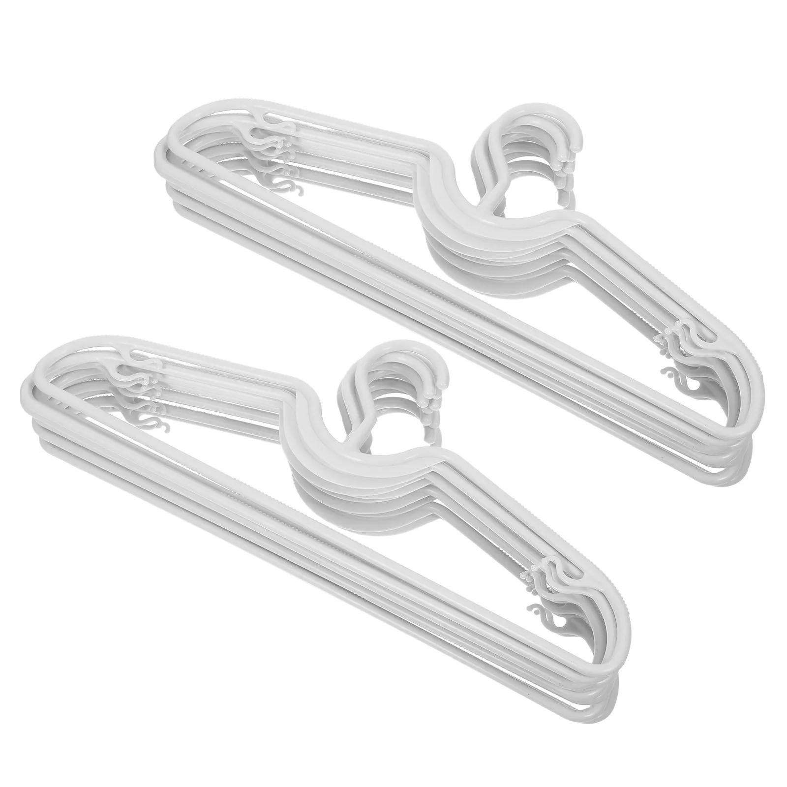 30Pcs Non Slip Short Neck Hangers White Plastic Closet Organization Space Saving Shirt Sweater Suit Coat Organizer Dorm Home