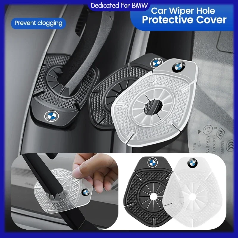 2pcs Car Windshield Wiper Arm Hole Protection Cover Silicone Dust Cover For Bmw M X1 X3 X4 X5 E46 E90 F20 E60 E39 F10 M1 M2