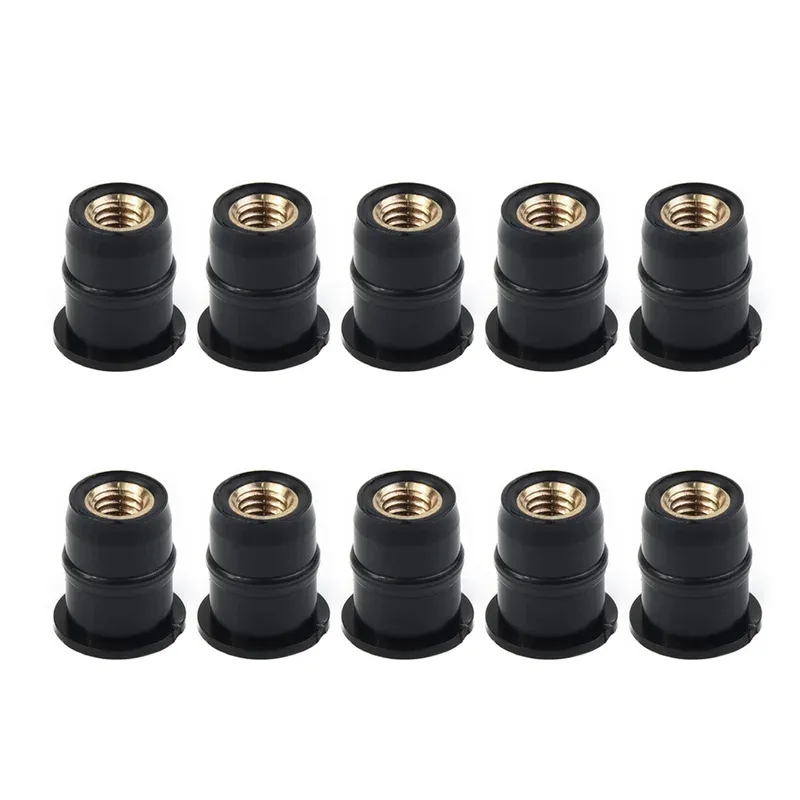 10PCS M5 Rubber Well Nuts for Honda & Suzuki - 5mm Metric, High - Quality, Essential for Windshield Installation