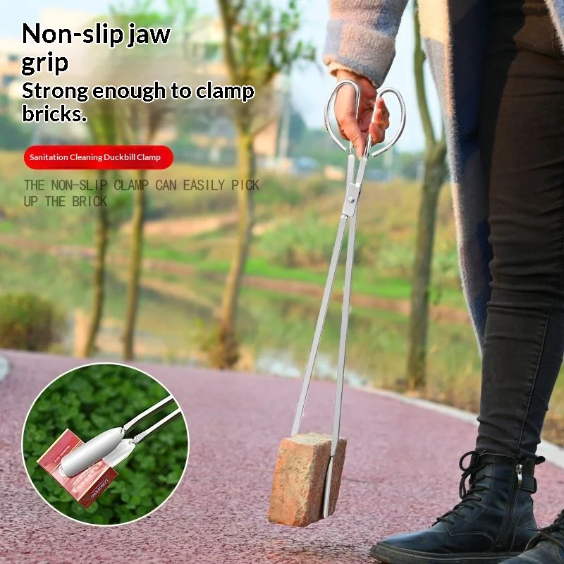 

Stainless Steel Long Nose Pliers Home Use Firelighting Toilet Coal Clamp Tool for Household Waste And Cooking