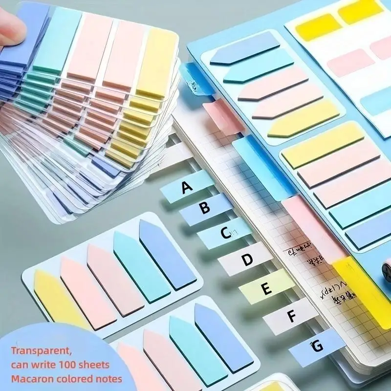 2400 ورقة مؤشر شفاف لوحات مذكرة إبداعية مكتب القرطاسية المدرسية ملصقات ذاتية اللصق نشرها منصات ملاحظة لاصقة