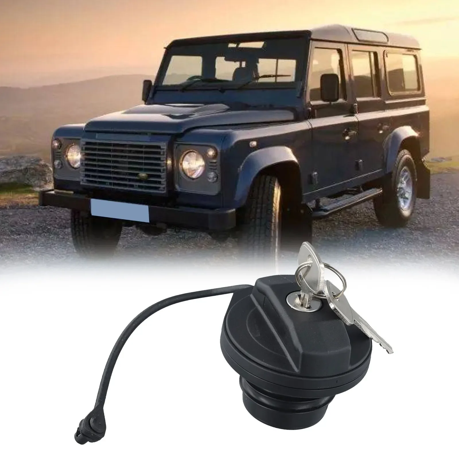 

Fuel Filler Cap for Land Rover For Defender Models Reliable Locking Mechanism & Tool Installation Featuring Two Keys