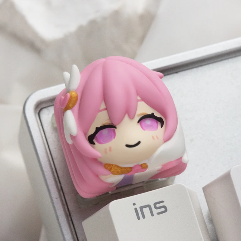 Honkai Impact 3 Anime Artisan 3D Keycap Elysia Keyboard Caps Custom  Cute Cartoon Gaming Keycaps for Mechanical Keyboard Gift