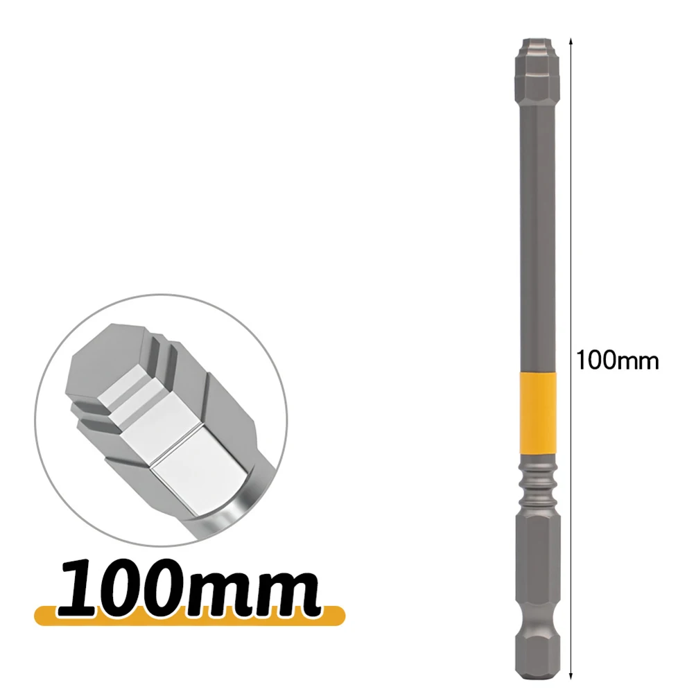 65mm 100mm Hexagonal Electric Screwdriver Bits Set Alloy Steel for Power Tools with Magnetic Tips 1.5mm to 6mm Sizes