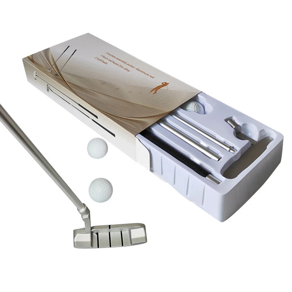 

3 pcs Head Aluminium Alloy Golf Putter Kit Right H Putter Rod Push Detachable Push Rod Enthusiasts Gifts