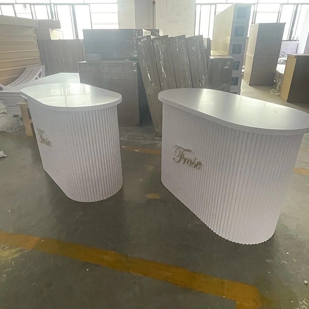 Modern White Outdoor Party Plastic Bar Height Folding Cocktail Tables For Events