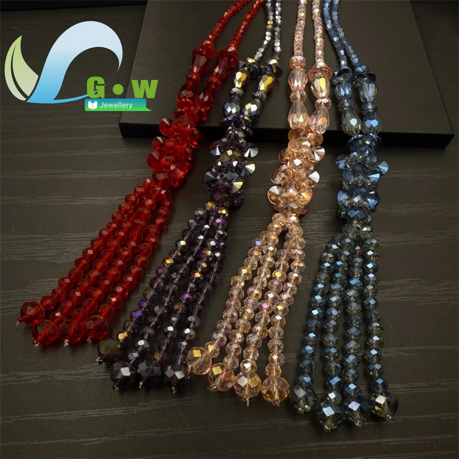 Long Minimalist Crystal Pendant Necklace Elegant Fringe Tassel Layered Chain Simple Versatile Clothing Jewelry Gift for Women