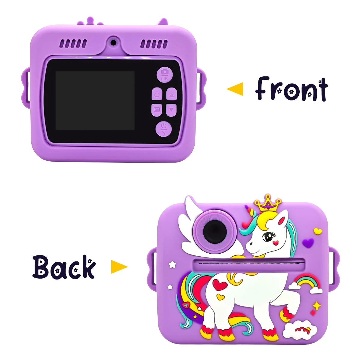 Kids Toys Camera Cute Animal Pattern Digital Camera with Silicone Protect Case for Home Entertainment Camera Memory
