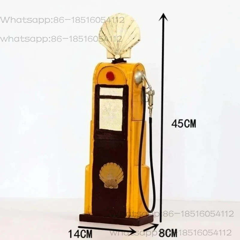 

Retro Fuel Dispenser Model Ornaments Creative Vintage Storage Ornament Metal Accessory Aesthetic Room Decoration Accessories