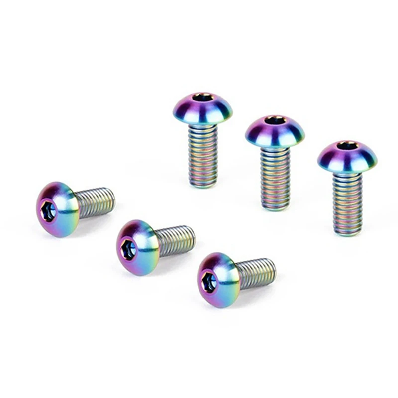 

6Pcs Titanium TC4 Bolts M5x12mm Hex Head For Bicycle Bottle Cage Install T MTB Mountain Bike Ti Parts Screws