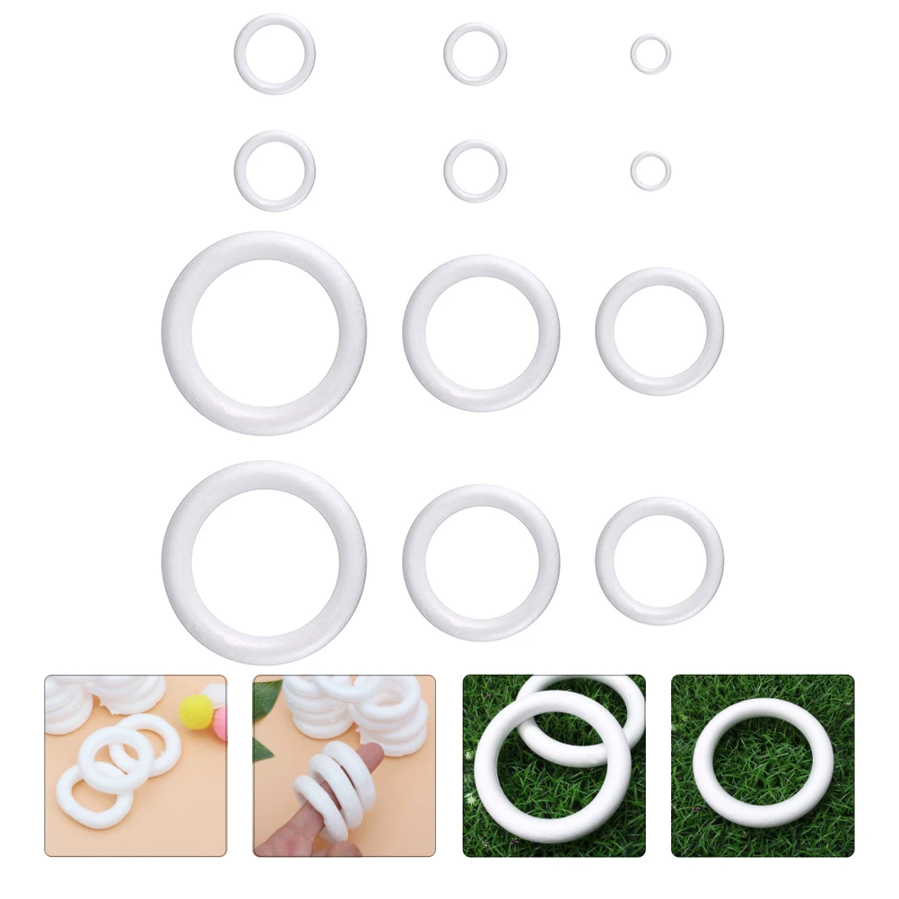 

12 Pcs Artificial Christmas Wreath Accessories Office Decorations Round Foam Indoor Craft