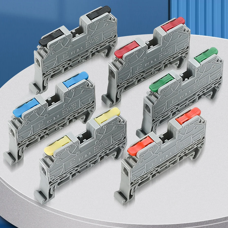 Rail-type terminal KV2.5 can be connected in parallel and multi-color is optional Quick Push-in Fast Wiring Cable Conector